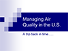 Cover for Managing Air Quality in the US