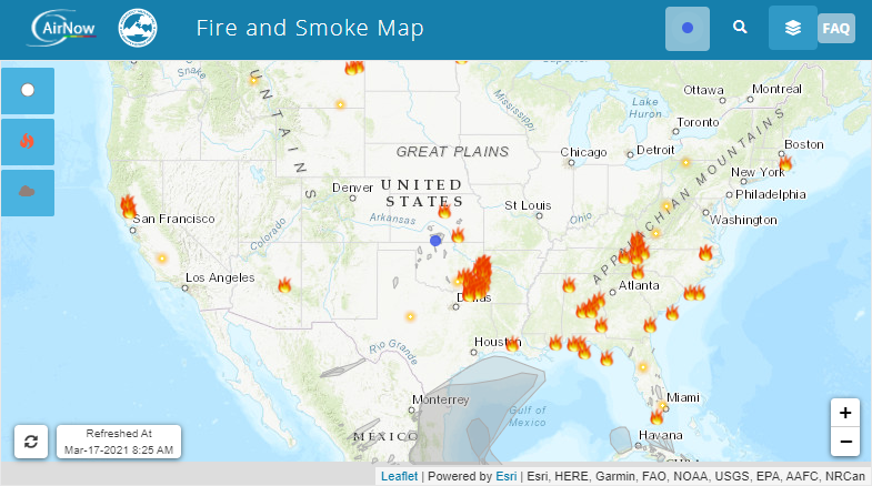 wildfire map of the usa