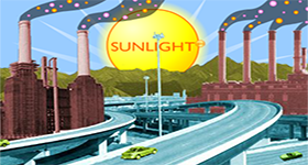 Sunlight effects ozone