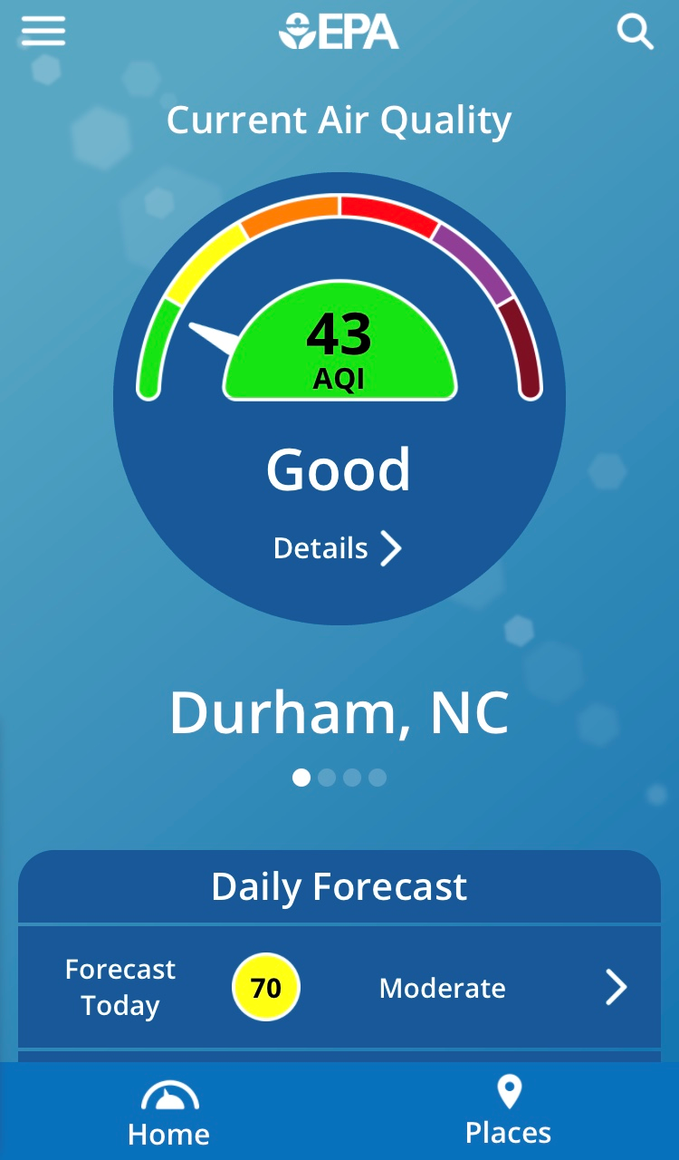 AirNow App Screen