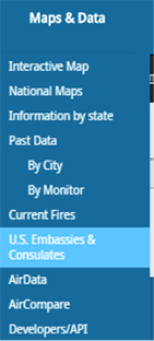 U.S. Embassies menu