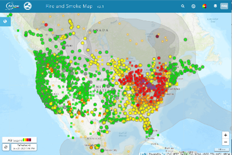 Fire and Smoke Map website