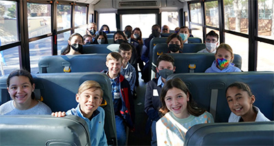 Kids on school bus